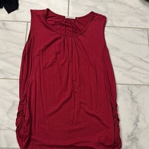 Sleeveless Red Top